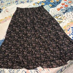Madewell Dark Abstract A-Line Skirt